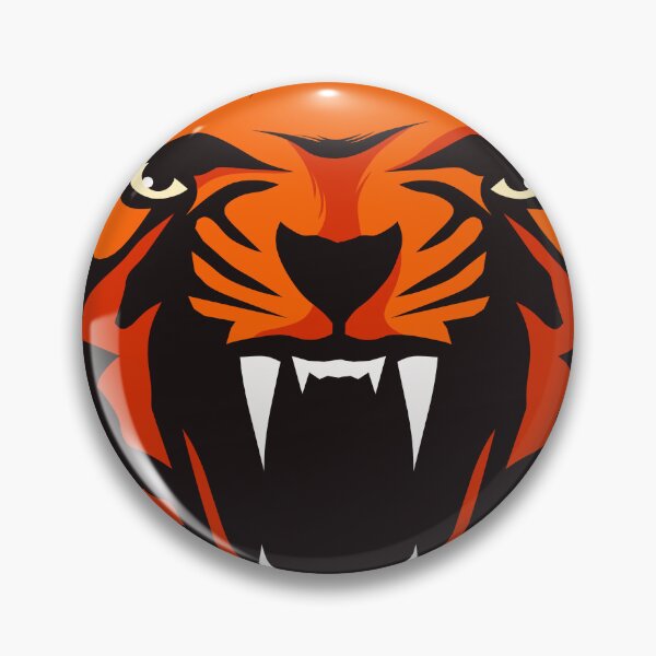 Item preview, tiger design fancy logo head roars open mouth designed and sold by Achille3777.