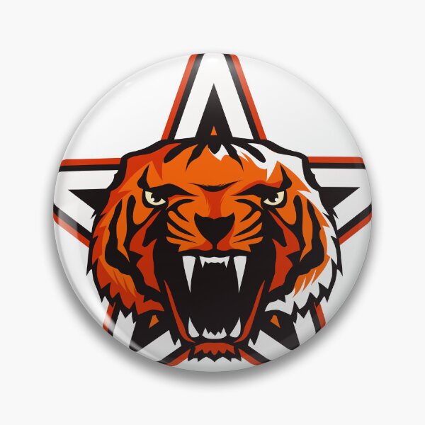 Item preview, tiger star logo wild head open mouth roars designed and sold by Achille3777.