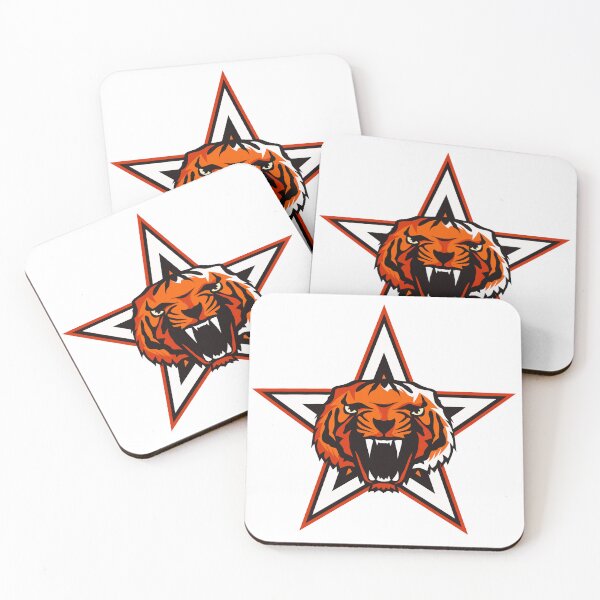 Item preview, tiger star logo wild head open mouth roars designed and sold by Achille3777.