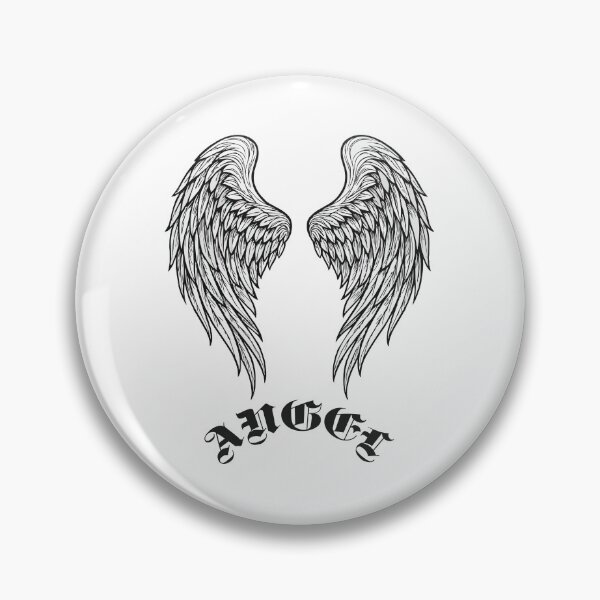 Item preview, Agel wings outline drawing and text angel gothic designed and sold by EchoOfSilence.