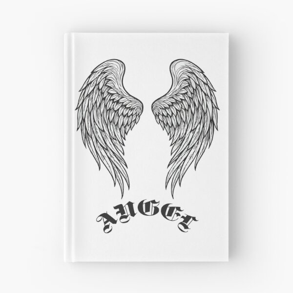 Item preview, Agel wings outline drawing and text angel gothic designed and sold by EchoOfSilence.