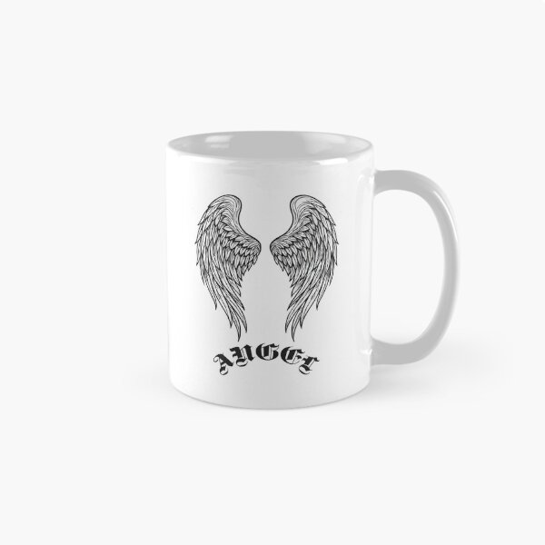 Item preview, Agel wings outline drawing and text angel gothic designed and sold by EchoOfSilence.