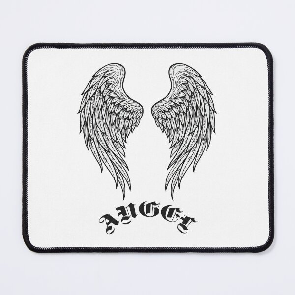 Item preview, Agel wings outline drawing and text angel gothic designed and sold by EchoOfSilence.
