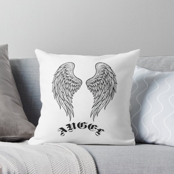 Item preview, Agel wings outline drawing and text angel gothic designed and sold by EchoOfSilence.