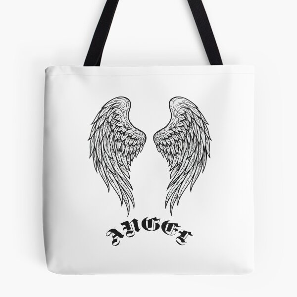 Item preview, Agel wings outline drawing and text angel gothic designed and sold by EchoOfSilence.