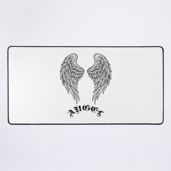 Item preview, Agel wings outline drawing and text angel gothic designed and sold by EchoOfSilence.