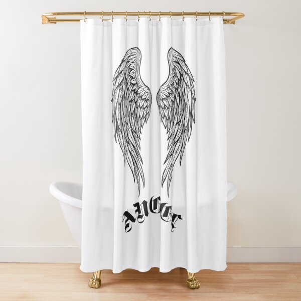 Item preview, Agel wings outline drawing and text angel gothic designed and sold by EchoOfSilence.