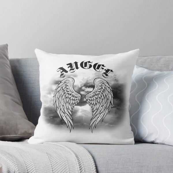 Item preview, Agel wings drawing and text gothic angel and clouds designed and sold by EchoOfSilence.