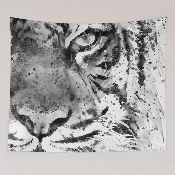 Item preview, Half-Faced Tiger Watercolor designed and sold by caracatita75.