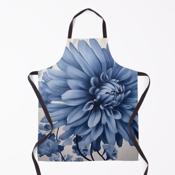 Item preview, Powder Blue Dahlia Bloom - Elegant Floral Monochrome Art designed and sold by jennifer-sue.