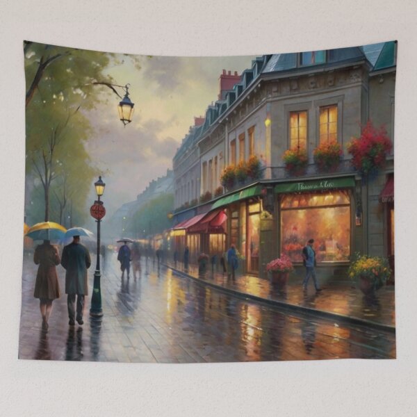Item preview, Rainy Reflections on a Parisian Street designed and sold by BlareBlare.