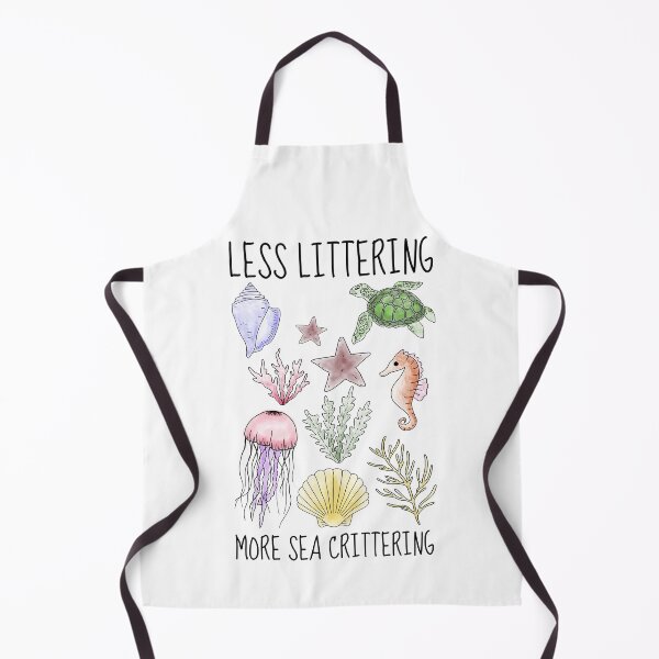 Item preview, Less Littering More Sea Crittering - Clean Ocean designed and sold by RockFireMerch.