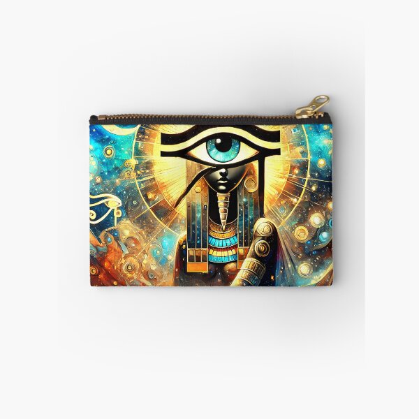 Item preview, Hathor and the Eye of Ra – Cosmic Egyptian Goddess Art Print designed and sold by Stoneflower-Art.