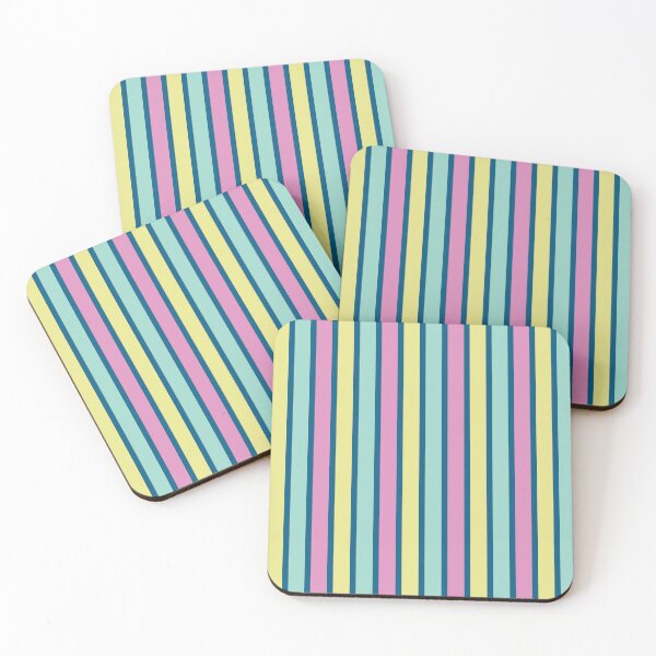 Item preview, Cute Folk Art Sherbet and Dark Blue Stripes designed and sold by scome.