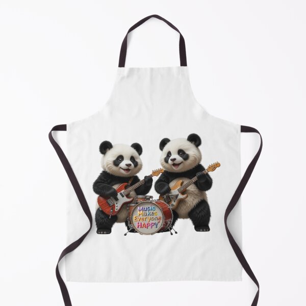 Item preview, Music Makes Everyone Happy – Cute Panda Band Design designed and sold by AleksKos.
