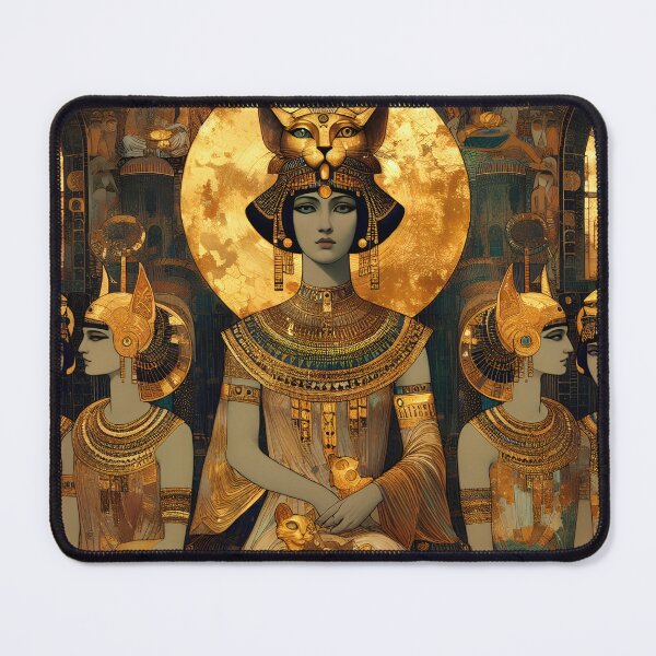 Item preview, Priestess of the Goddess Bast – Egyptian Mythology-Inspired Art Print designed and sold by Stoneflower-Art.