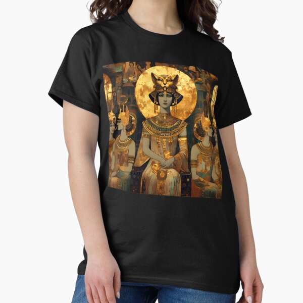 Item preview, Priestess of the Goddess Bast – Egyptian Mythology-Inspired Art Print designed and sold by Stoneflower-Art.