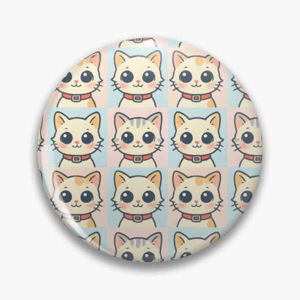 Item preview, Cute Cartoon Cats in a 2x2 Grid Design designed and sold by PrintandJoy.