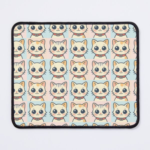 Item preview, Cute Cartoon Cats in a 2x2 Grid Design designed and sold by PrintandJoy.
