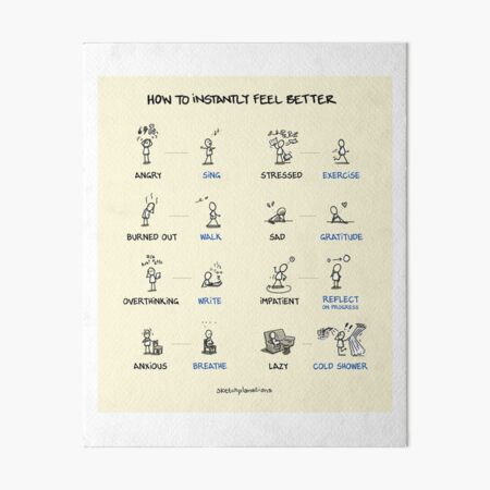 Item preview, How to Instantly Feel Better designed and sold by Sketchplanations.