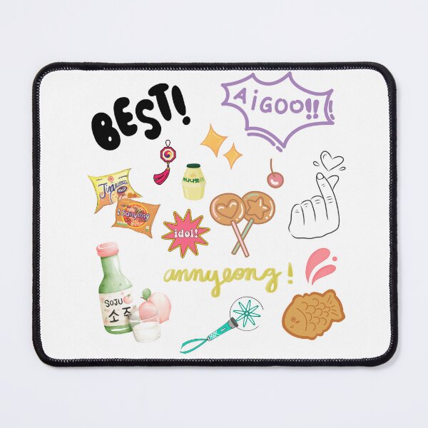 Item preview, Cute Korean Aesthetic Stickers | K-Pop, Snacks, Soju, Annyeong & More designed and sold by Kabootri.