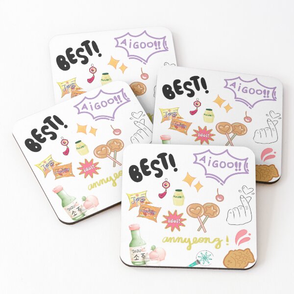 Item preview, Cute Korean Aesthetic Stickers | K-Pop, Snacks, Soju, Annyeong & More designed and sold by Kabootri.