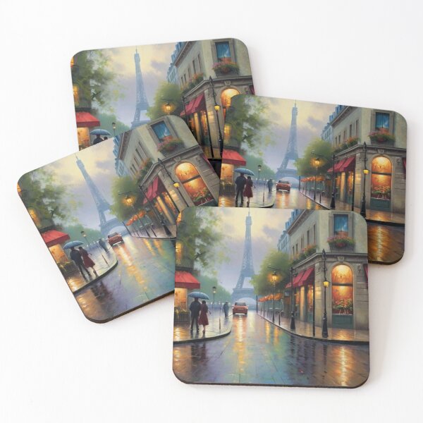 Item preview, Parisian Street in the Rain: A Painted Moment designed and sold by BlareBlare.