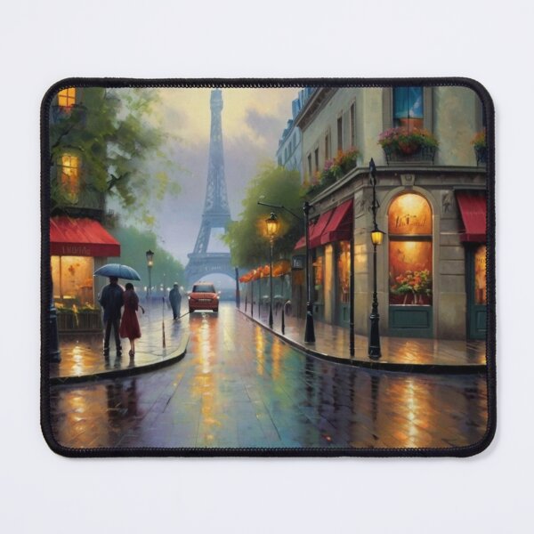 Item preview, Parisian Street in the Rain: A Painted Moment designed and sold by BlareBlare.