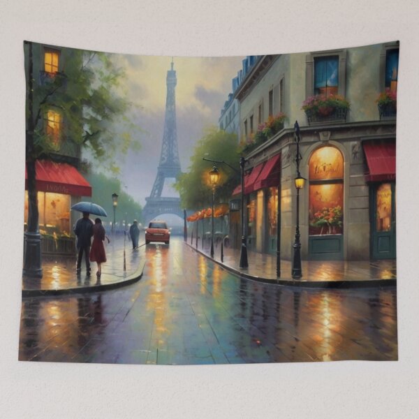 Item preview, Parisian Street in the Rain: A Painted Moment designed and sold by BlareBlare.