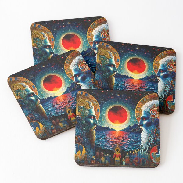 Item preview, Nu and the Primeval Ocean - Egyptian Spiritual Décor  designed and sold by Stoneflower-Art.