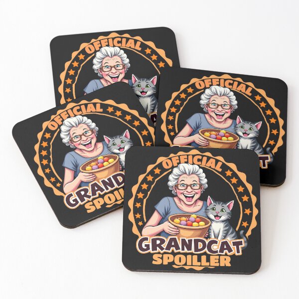 Item preview, Official GrandCat Spoiler – Funny Award Badge for Cat-Loving Grandma designed and sold by Fragy72.