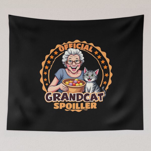 Item preview, Official GrandCat Spoiler – Funny Award Badge for Cat-Loving Grandma designed and sold by Fragy72.