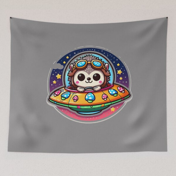 Item preview, UFO Space Hedgehog designed and sold by ArtistEmbrace.