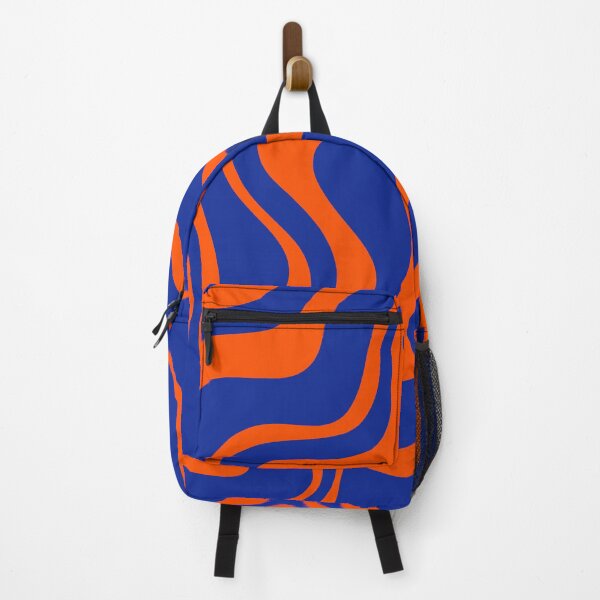 Item preview, Groovy Retro Liquid Swirl Vibrant Abstract Pattern in Bold Blue and Orange designed and sold by kierkegaard.