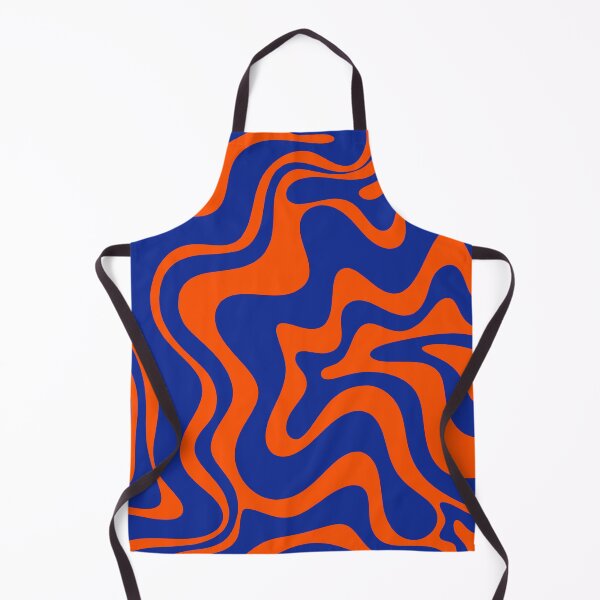 Item preview, Groovy Retro Liquid Swirl Vibrant Abstract Pattern in Bold Blue and Orange designed and sold by kierkegaard.