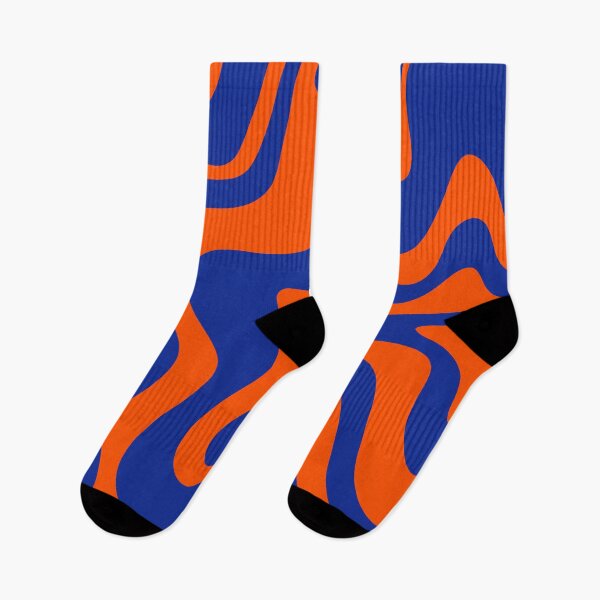 Item preview, Groovy Retro Liquid Swirl Vibrant Abstract Pattern in Bold Blue and Orange designed and sold by kierkegaard.