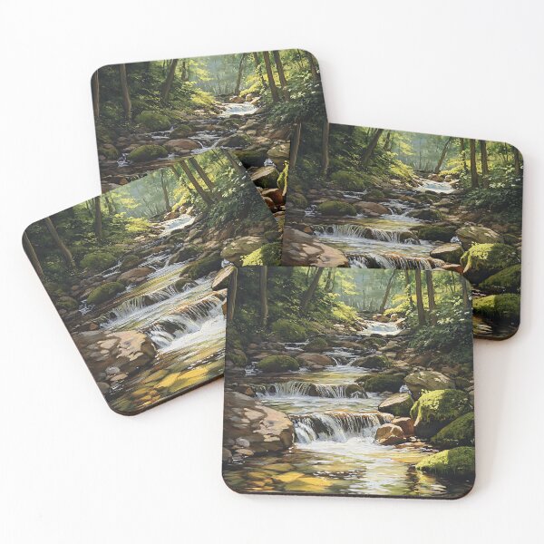 Item preview, Ruralcore - Creek with Mossy Rocks designed and sold by bapupa.