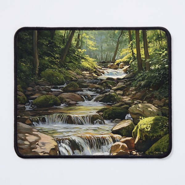 Item preview, Ruralcore - Creek with Mossy Rocks designed and sold by bapupa.