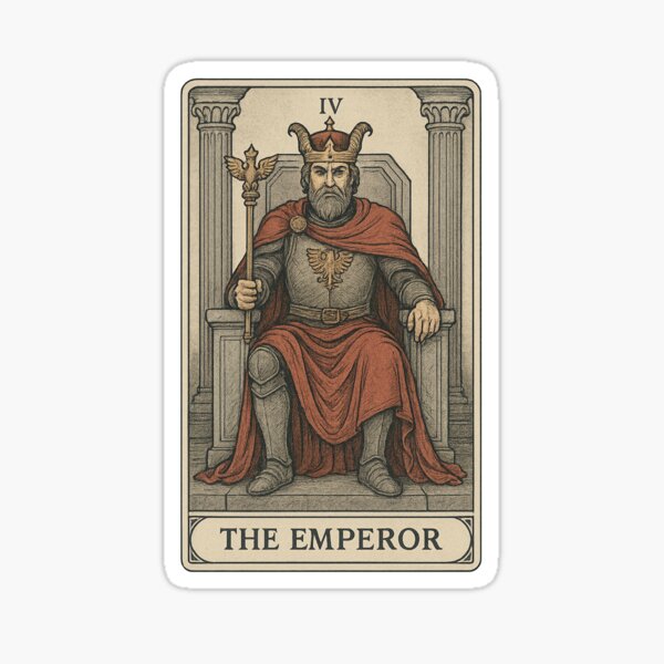 Item preview, The Emperor – Tarot card in vintage Art Nouveau style designed and sold by Spiritualartz.