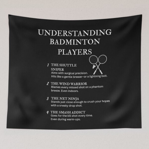 Item preview, Understanding Badminton Players – Funny Quotes for Smash-Loving Athletes – Black designed and sold by PsyFlow35.