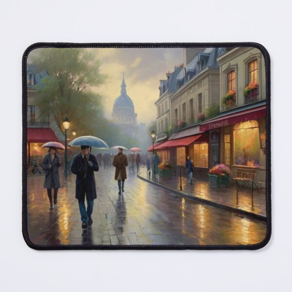 Item preview, Quiet Rain: A Parisian Street Painting designed and sold by BlareBlare.