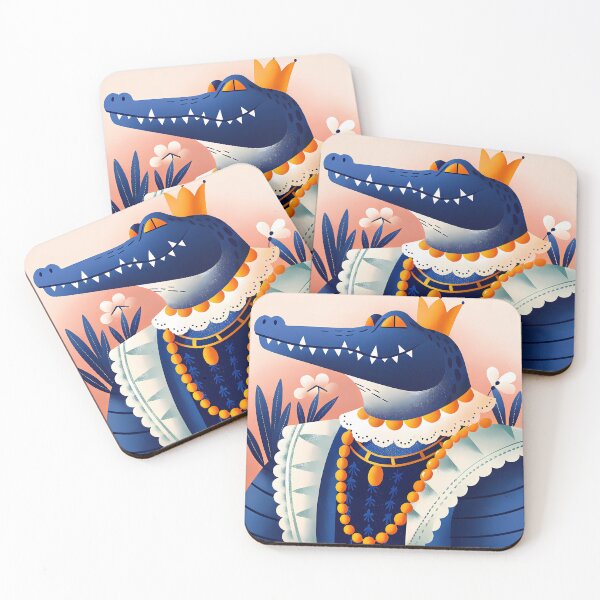 Item preview, King Alligator Reptile Animal Geometric Background Modern Colorful designed and sold by ART ATTACK ZONE.