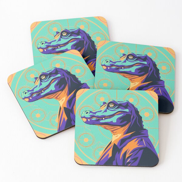 Item preview, Matrix Alligator Reptile Animal Geometric Background Modern Colorful designed and sold by ART ATTACK ZONE.