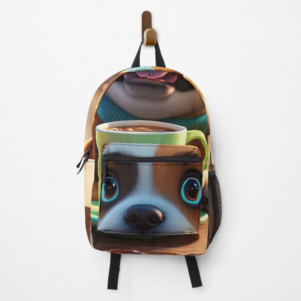 Item preview, Puppy drinking coffee in a coffee shop designed and sold by Colin Bentham.
