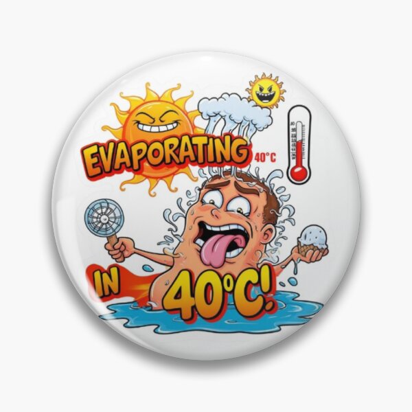 Item preview, Melting in 40°C – Hilarious Heatwave T-Shirt / Sticker Design designed and sold by Luckylife12.