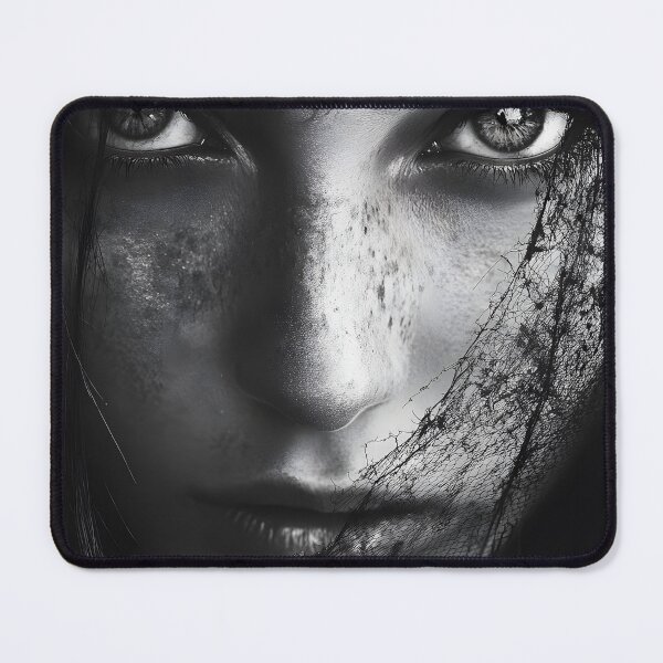 Item preview, Close-up portrait of mysterious veiled woman face designed and sold by Artessie.