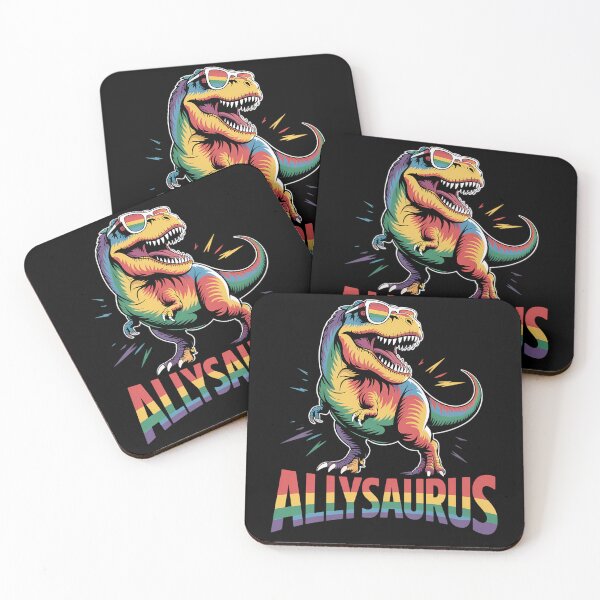 Item preview, Allysaurus LGBT Rainbow Flag Ally Dinosaur LGBT Pride designed and sold by brynatshop.