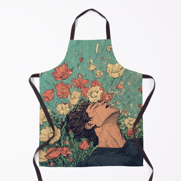 Item preview, Young Man Surrounded By Colorful Flowers Sneezing From Allergies designed and sold by EL-Lebedenko.