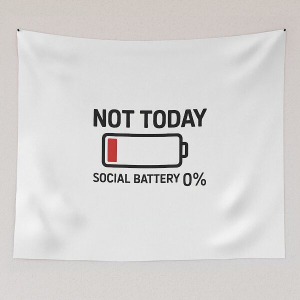 Item preview, Silent Mode On – Social Battery at 0% designed and sold by ALVANTIS.