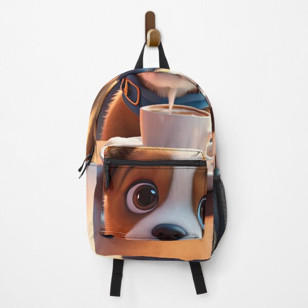 Item preview, Puppy drinking coffee in a coffee shop designed and sold by Colin Bentham.